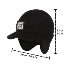 Winter Ear Cap Set With Velvet And Insulation