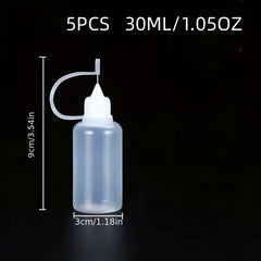 5pcs 20 30 50ml Squeeze Bottles Needle Tip PE Glue Applicator Bottle Craft Tool