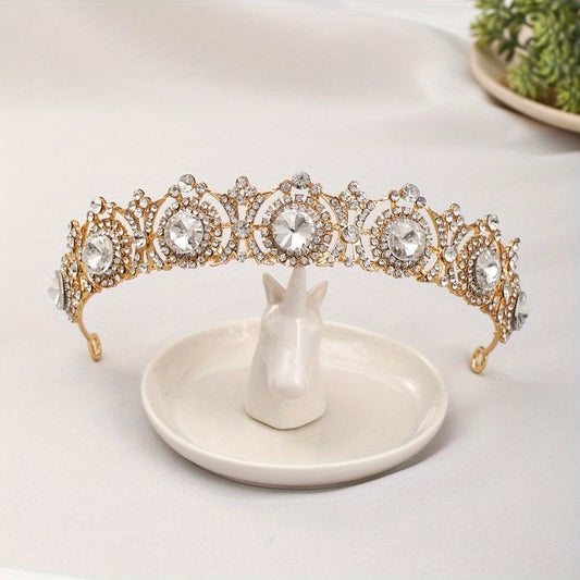Crystal Rhinestone Crown Tiara Headband Princess Jewelry