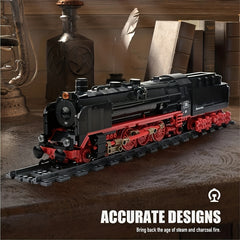 BR01 Steam Train Building Kit & Engineering Toy Collectible Locomotive Set
