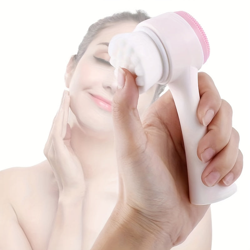 3D Manual Facial Cleansing Brush 2 in 1 Skin Care Face Brush