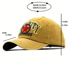 Retro 3D Embroidery Baseball Cap Washed Sun Visor