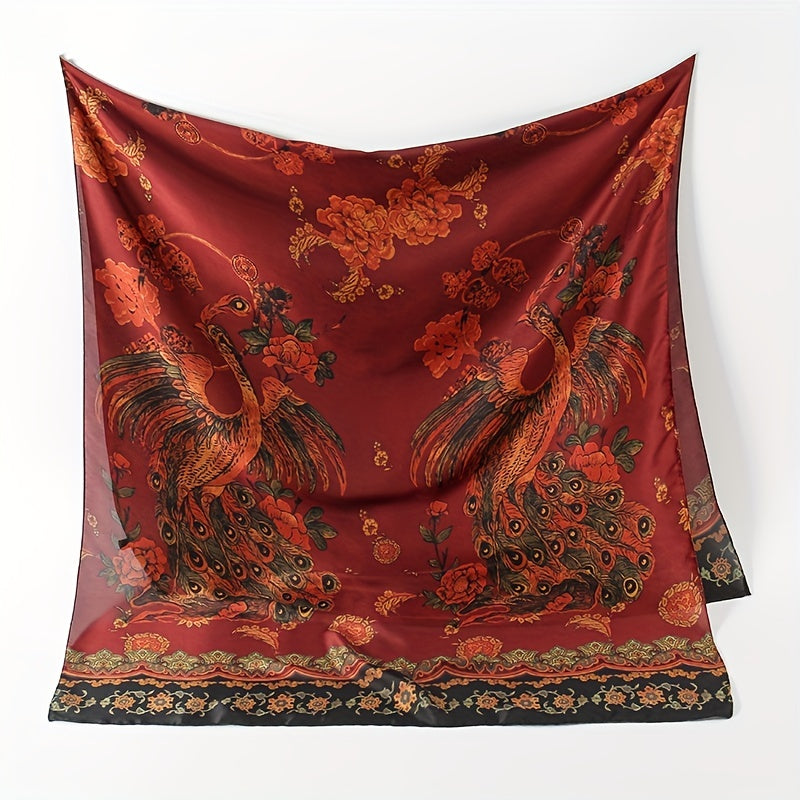 Vintage Paisley Print Scarf Satin Windproof Head Wrap