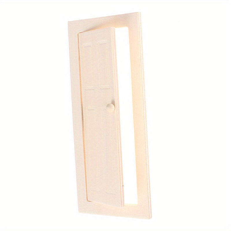 1:12 Scale Dollhouse Wooden Door Light Wood Finish Opening