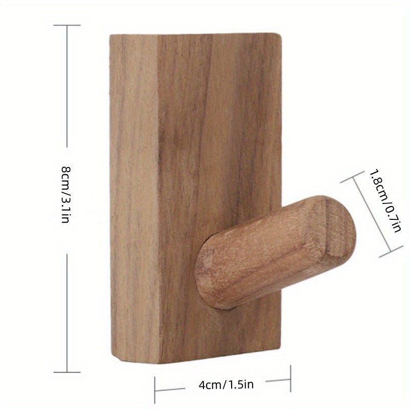 Wooden Hook Wall Wardrobe Modern Beech Walnut Hotel