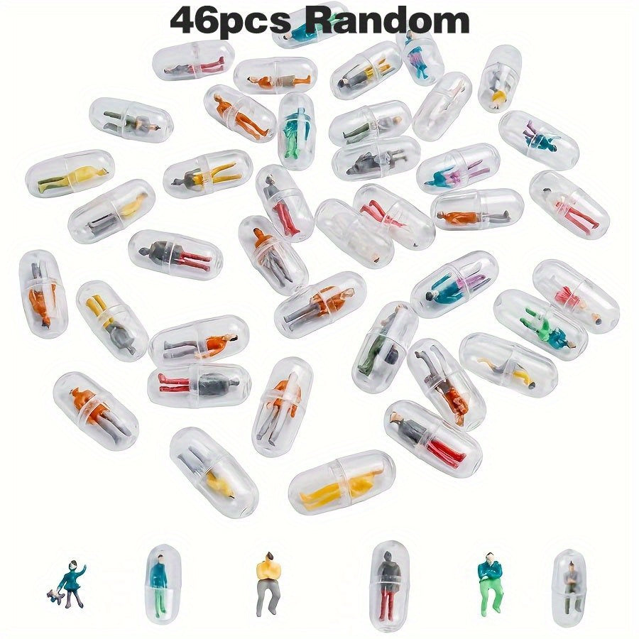 Mini Adhesive Capsule 3D Character Statues Multicolor