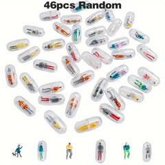 Mini Adhesive Capsule 3D Character Statues Multicolor