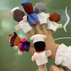 3 Pack Occupation Finger Puppets Set for Kids Storytelling