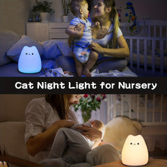 Cat Lamp Night Light For Girls Bedroom Kitty Lamp Birthday For Kids Baby Toddler