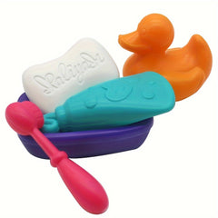 Dollhouse Bathroom Accessories Set - Comb Mirror Soap Box Toothpaste Toothbrush