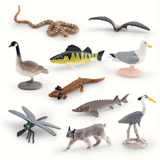 Realistic North American Wildlife Animal Model Set