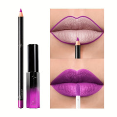 Lip Liner Pen Lip Gloss Set 4 Colors High Pigmented