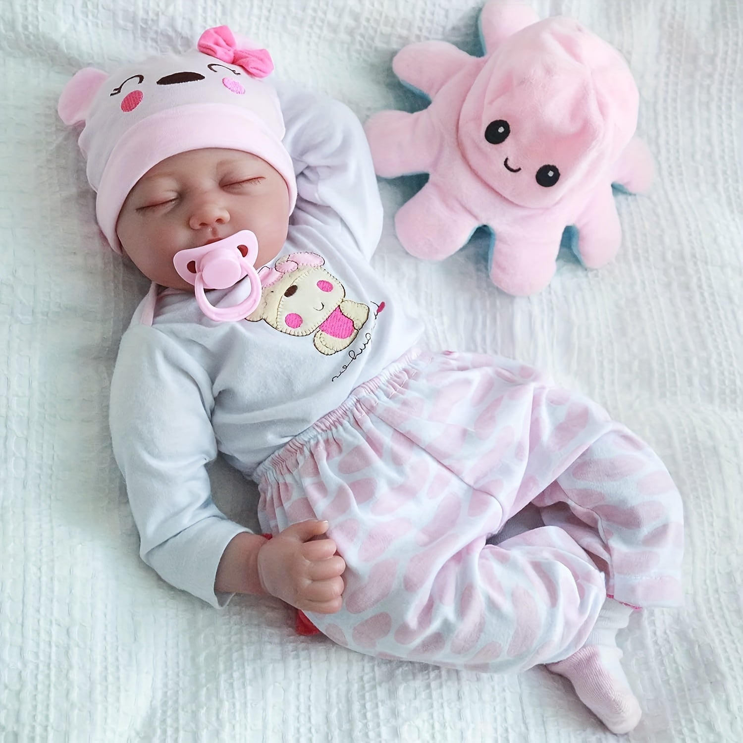 Soft Cloth Body Newborn Girl Doll Sleeping Baby Doll for Kids