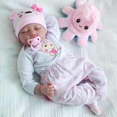Soft Cloth Body Newborn Girl Doll Sleeping Baby Doll for Kids
