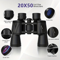 20x50 Binoculars For Adults Kids High Power Binoculars For Bird Watching Travel
