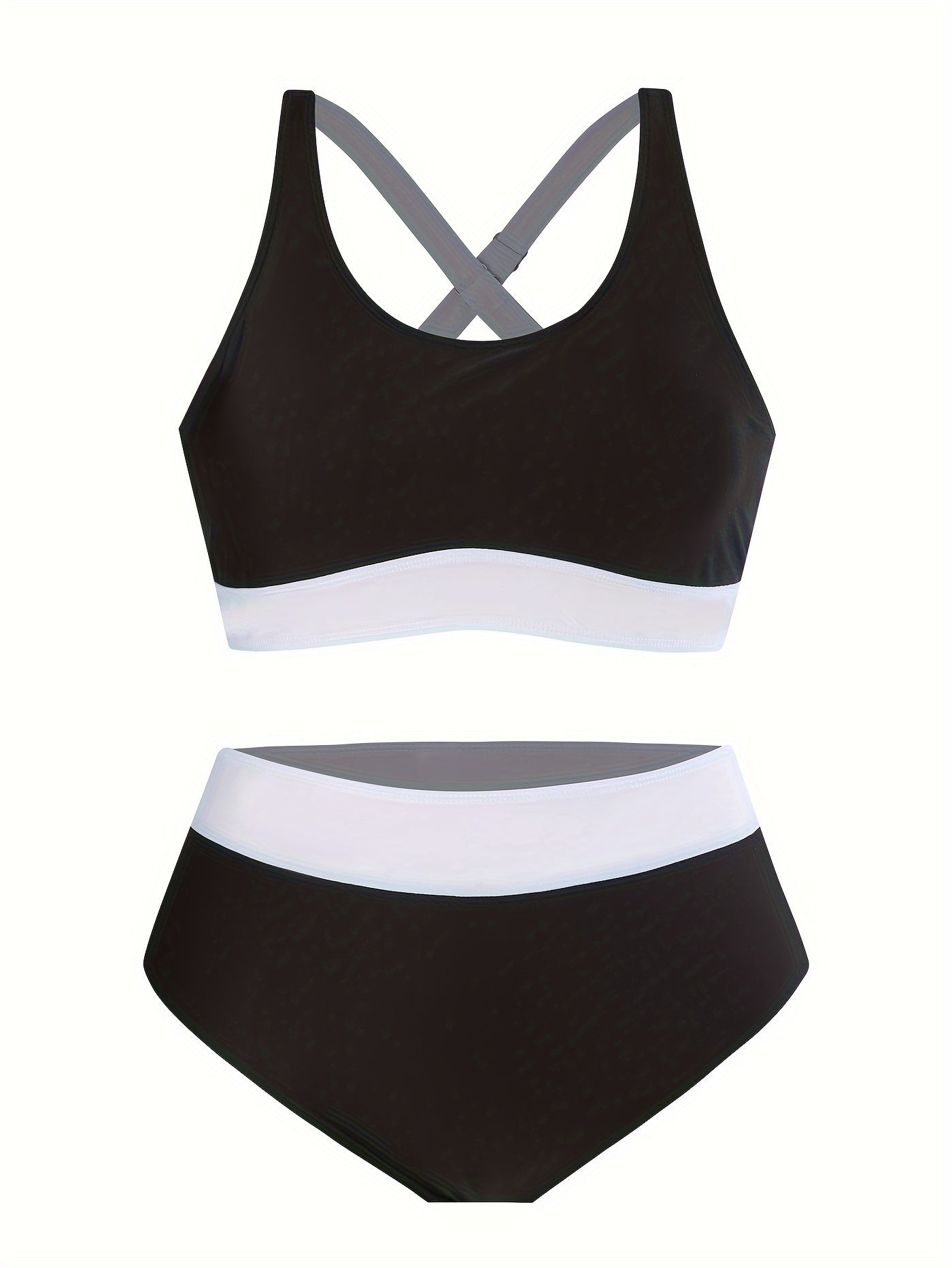  Sexy Bikini Set Criss Cross Back High Waist