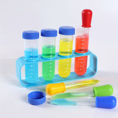9pcs Plastic Test Tube with Holder And Dropper