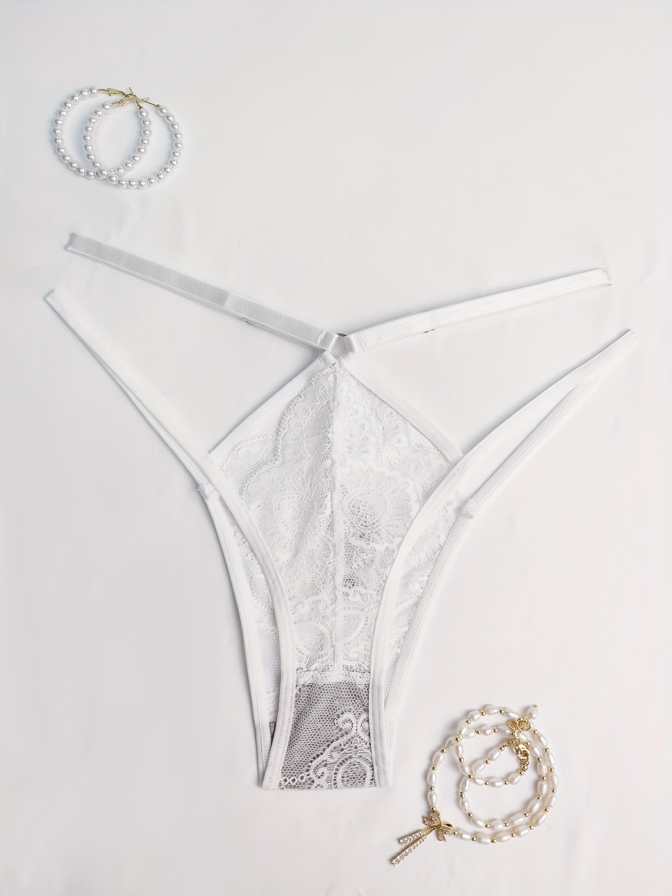  Lace Cut Out Sheer Panty