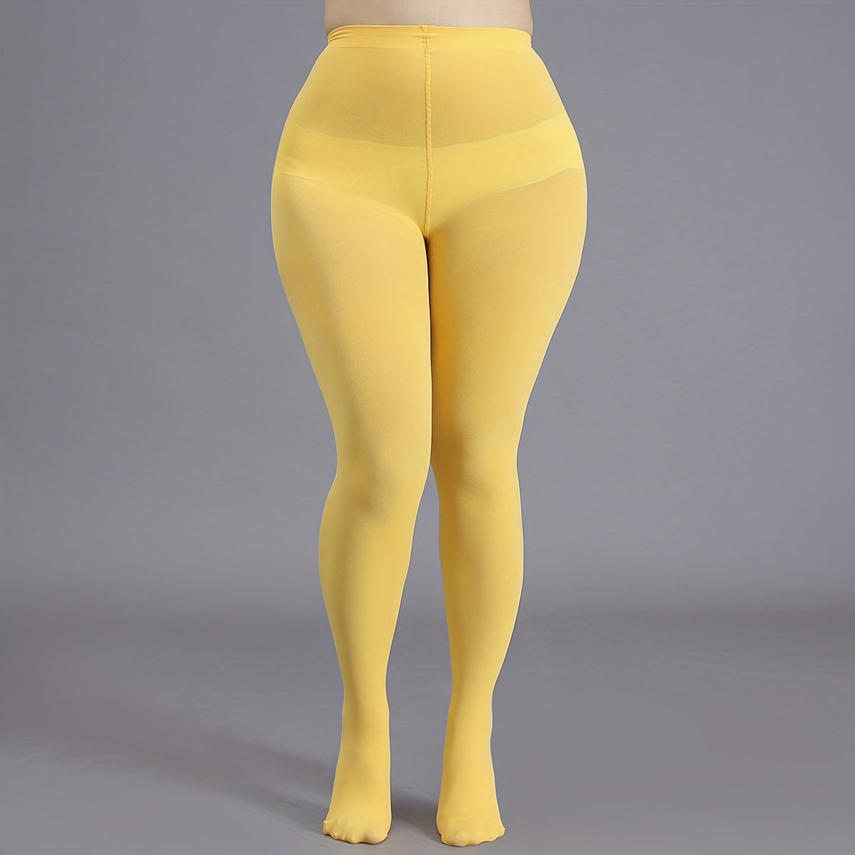  Solid High Rise Stretchy Stockings & Hosiery