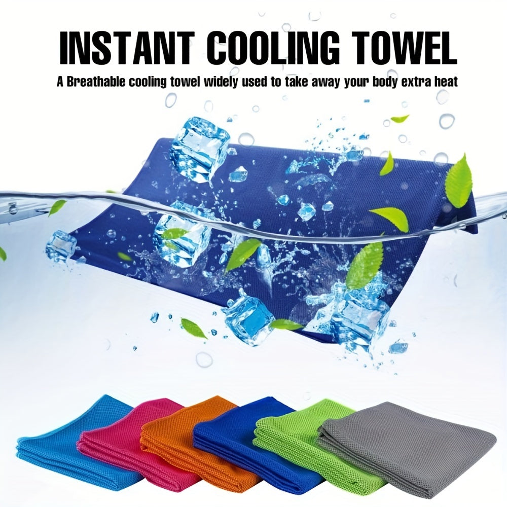 Cooling Towel Neck Wrap Instant Relief with 2 Pairs of Ice Silk Sleeves