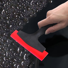 Car Window Rubber Squeegee Handle Red Rubber Auto Ice Scraper