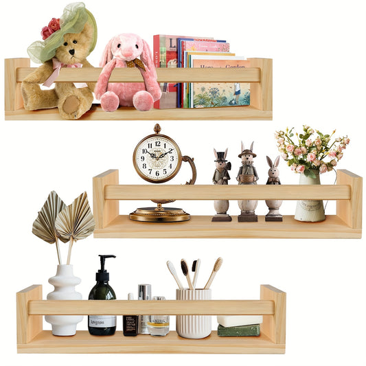 Floating Wall Bookshelves for Nursery & Playroom Decor