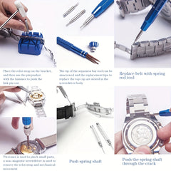 185pcs Watch Repair Kit Professional Tool Set with Portable Box