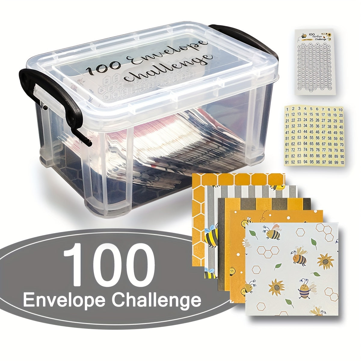100 Envelopes Money Saving Challenge Box Money Saving Challenge Envelopes