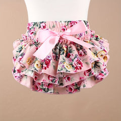 2pcs Baby Flower Pattern Shorts With Headband Set