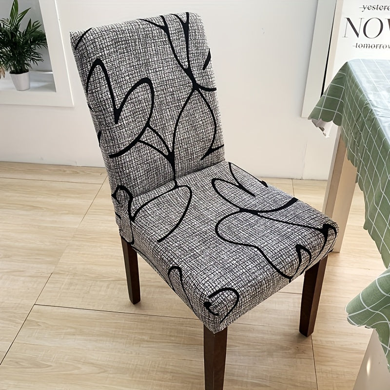 Flower Dining Chair Slipcover Stretching Dustproof