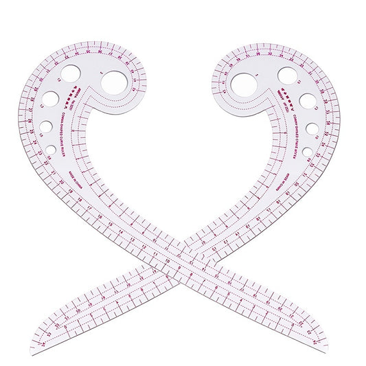 2pcs Soft Plastic Comma Curve Ruler Sewing Tool Quilting Thread Crochet Ruler