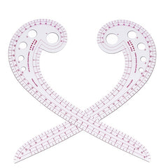 2pcs Soft Plastic Comma Curve Ruler Sewing Tool Quilting Thread Crochet Ruler