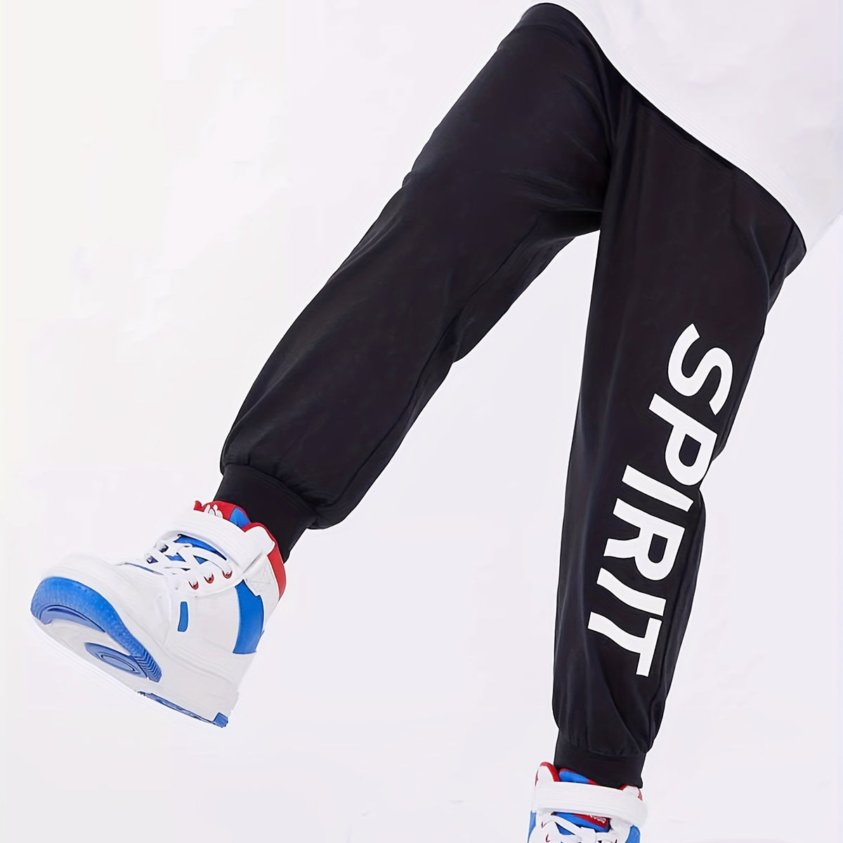 SPIRIT Letter Print Boys Sweatpants Active Jogger Pants