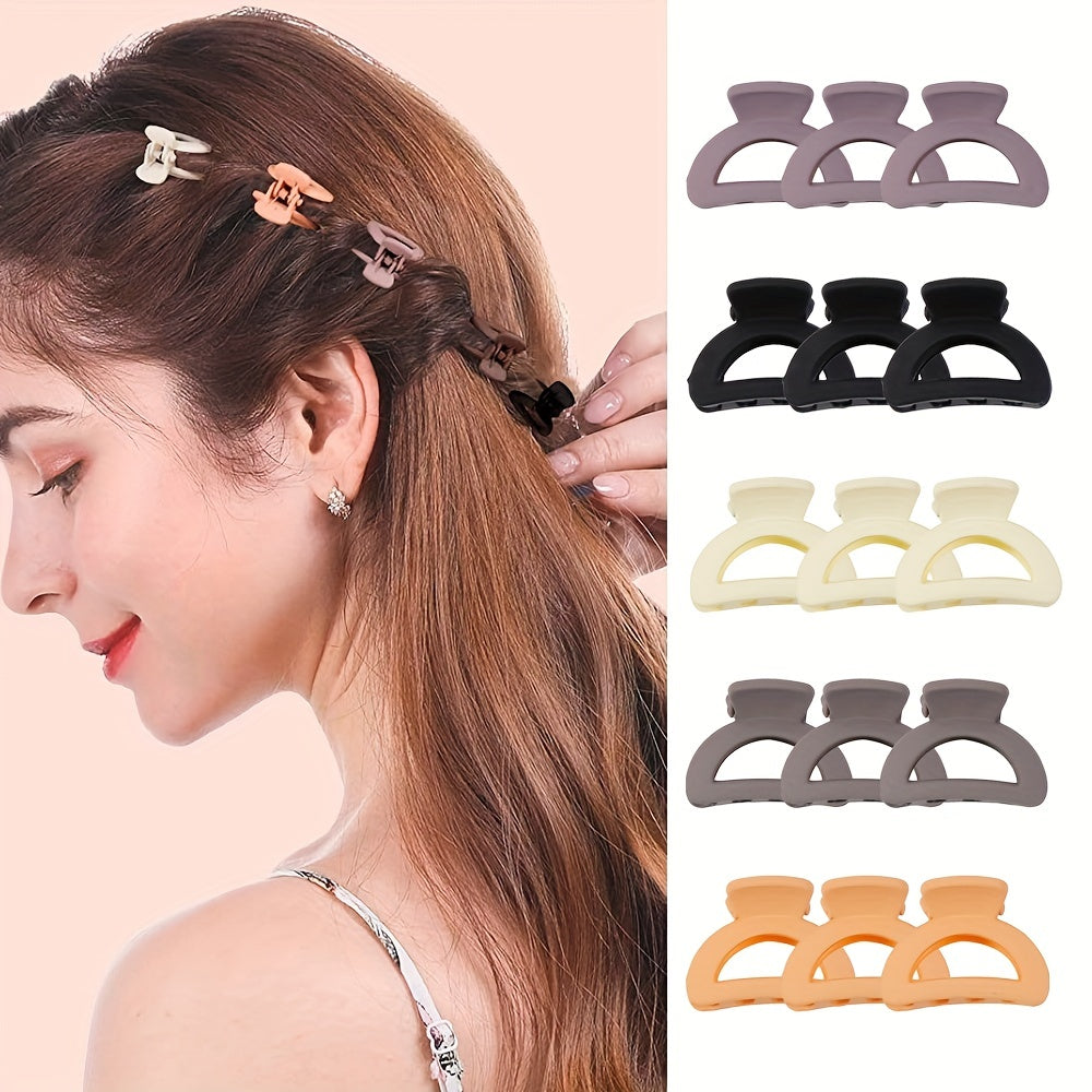 12pcs Candy 10pcs Coffee Hair Claw Mini Shark Claw Hair Accessories