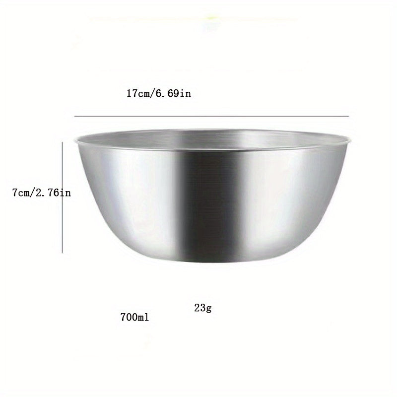 Large Stainless Steel Dessert Bowl for Serving Mixing Baking - 1pc