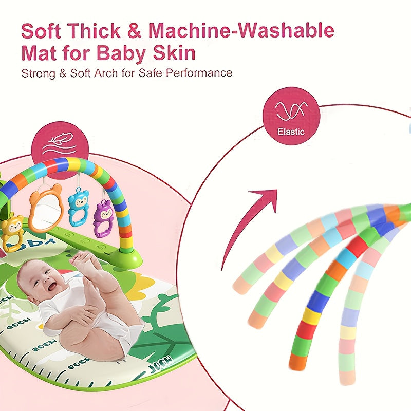 Interactive Kids Music & Light Play Mat with Kick Piano