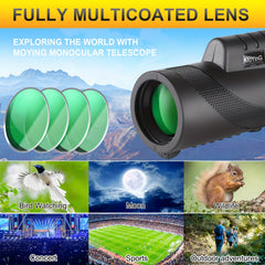8x42 Monocular Telescope for Wildlife Exploration and Bird Watching