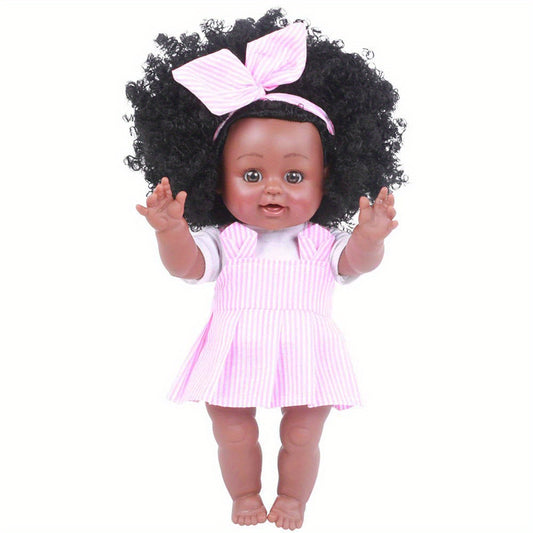 30 48 Cm Reborn Baby Dolls Silicone Lifelike African American Full Body Doll