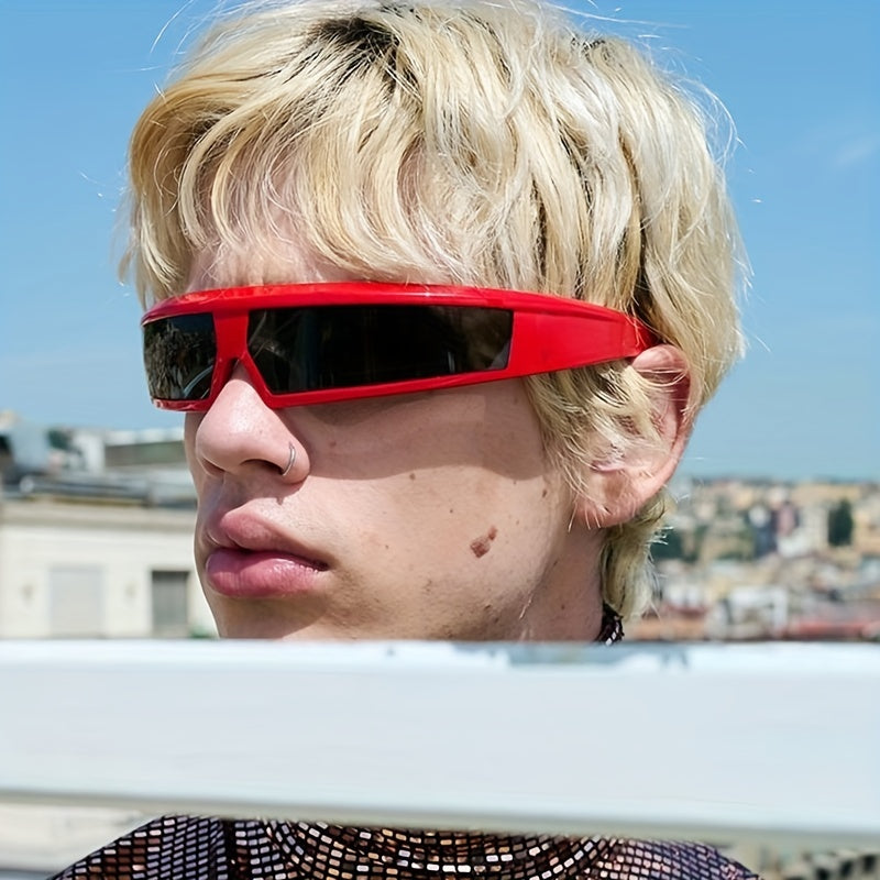 Y2K Cyberpunk Sunglasses UV400 Mirror Lens Glasses