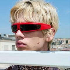 Y2K Cyberpunk Sunglasses UV400 Mirror Lens Glasses