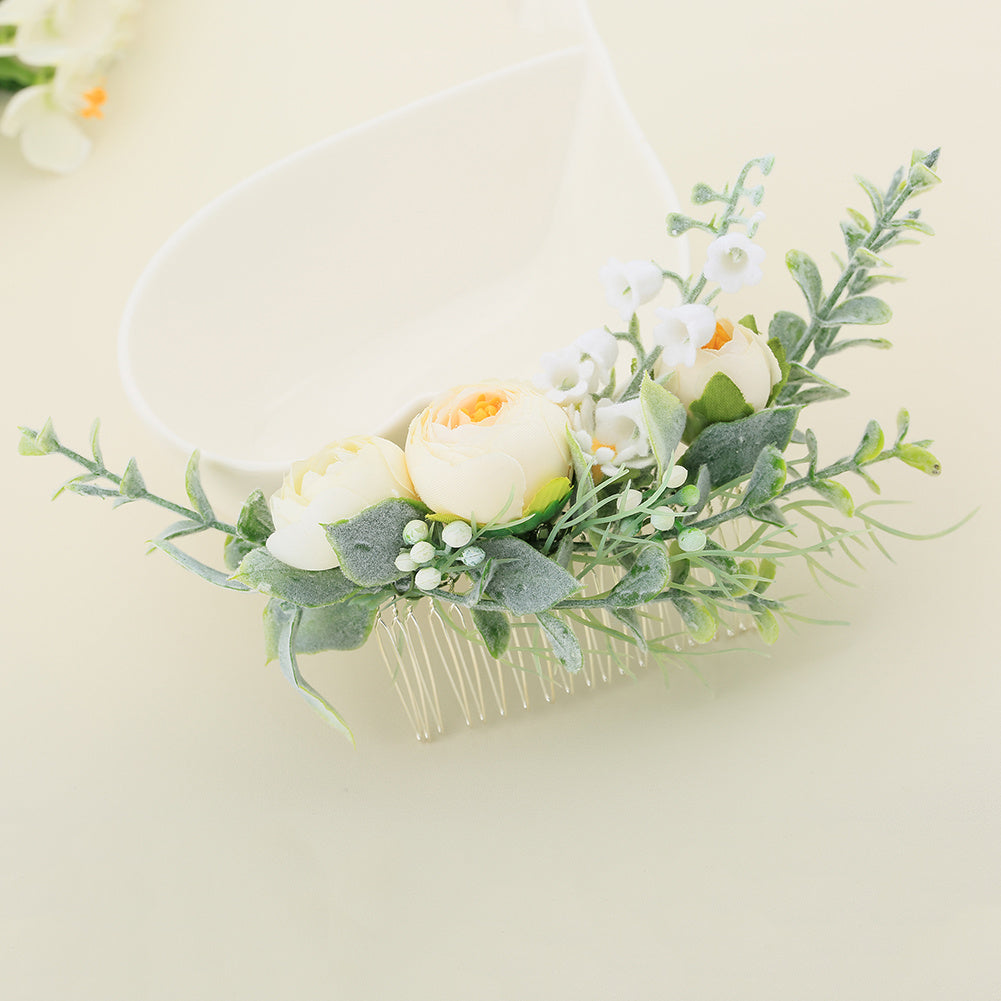 Green Plants Hair Comb for Girls