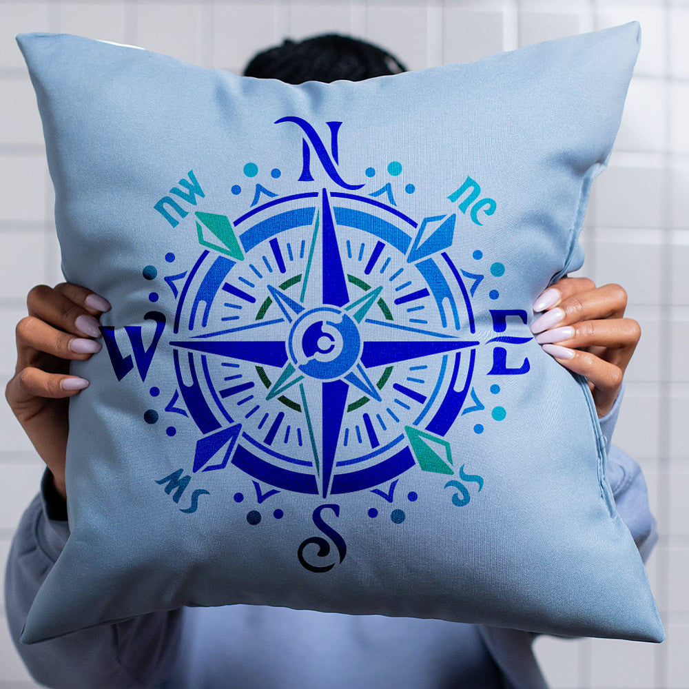 Compass Stencil 29 Large Compass Rose Stencil Template with Paint Brush