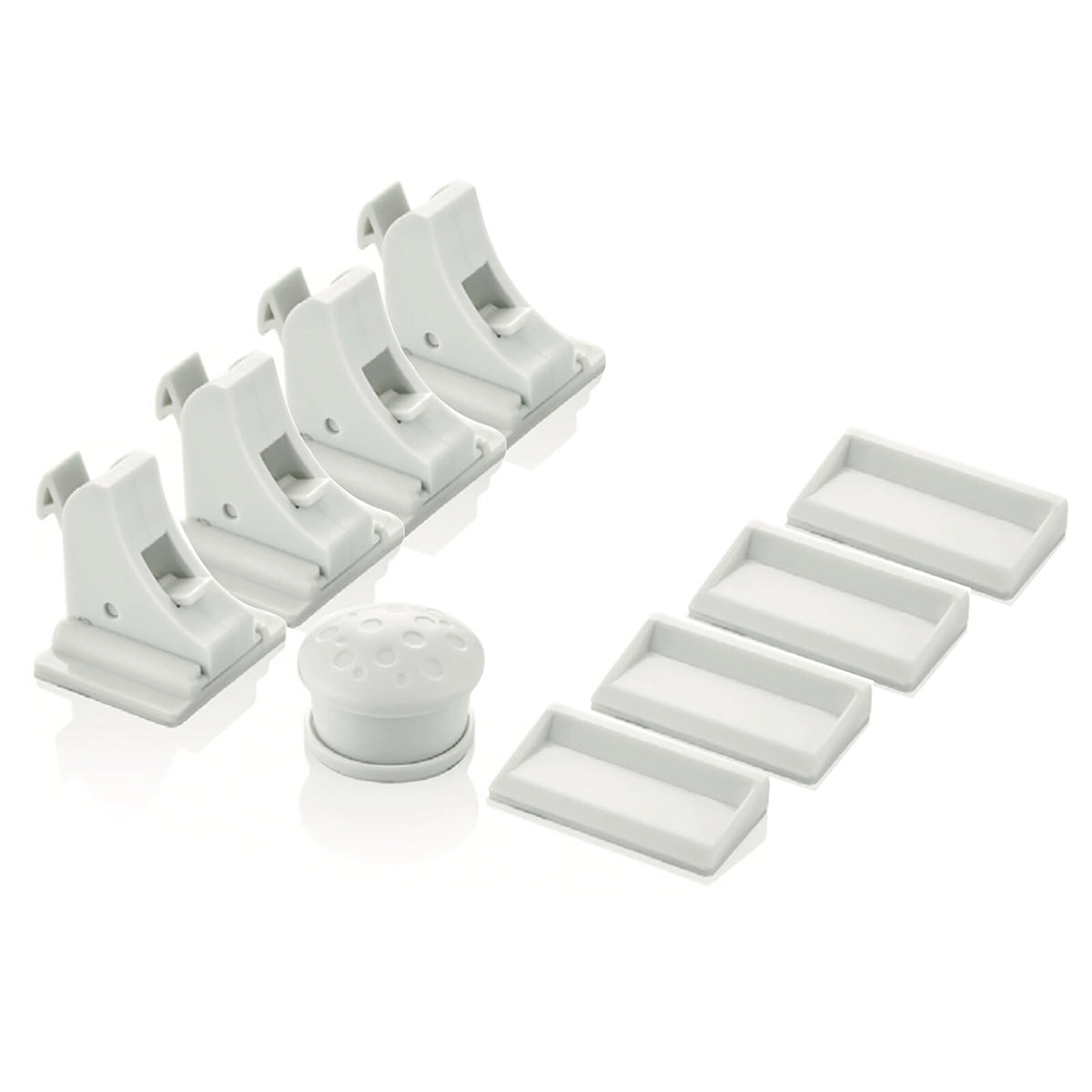 4 Pack Magnetic Cabinet Locks Easy Install Key Holders