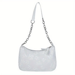 Flower Pattern Canvas Shoulder Bag Women's Crossbody Bag