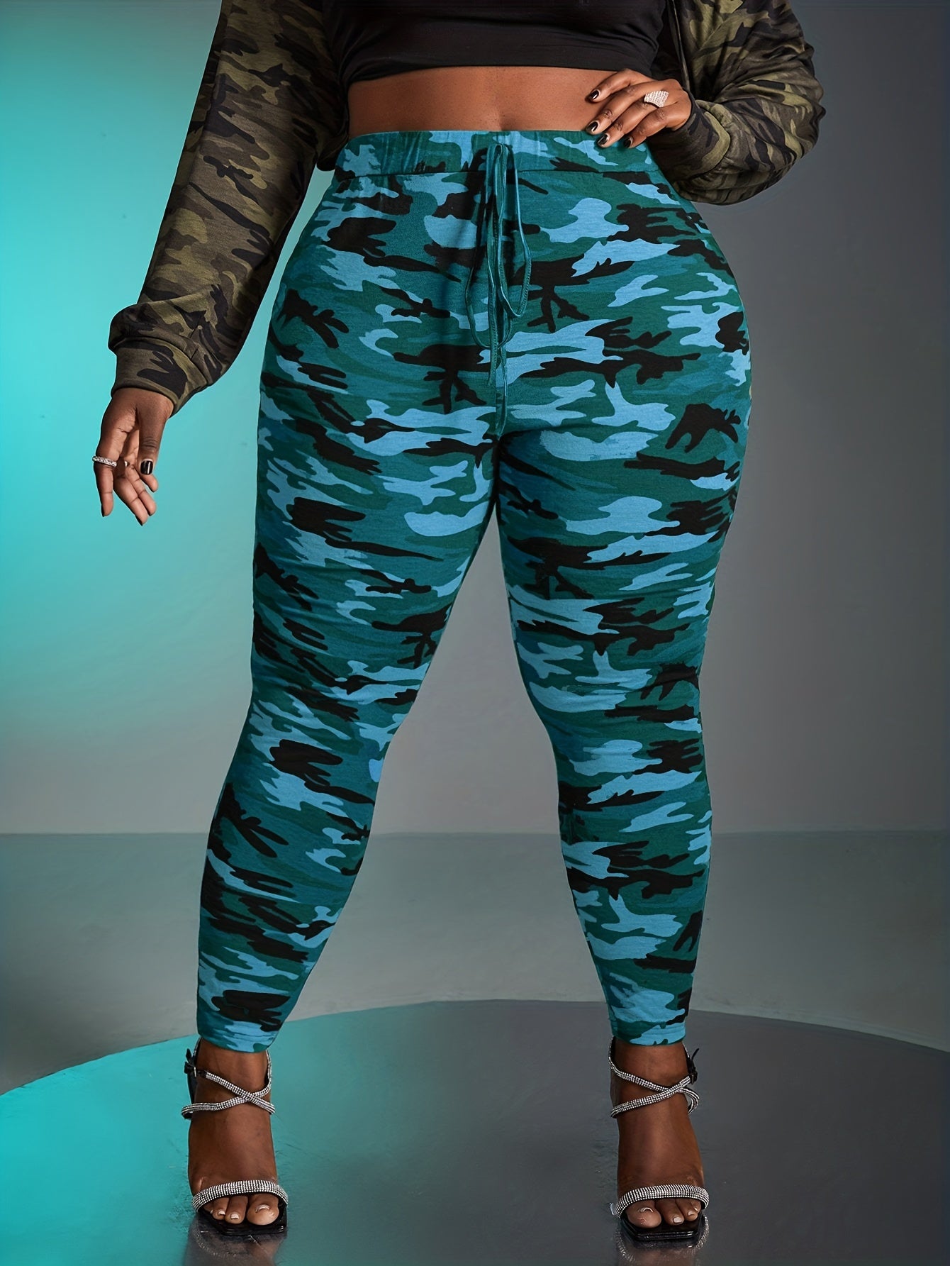  Camo Print High Waisted Yoga Leggings