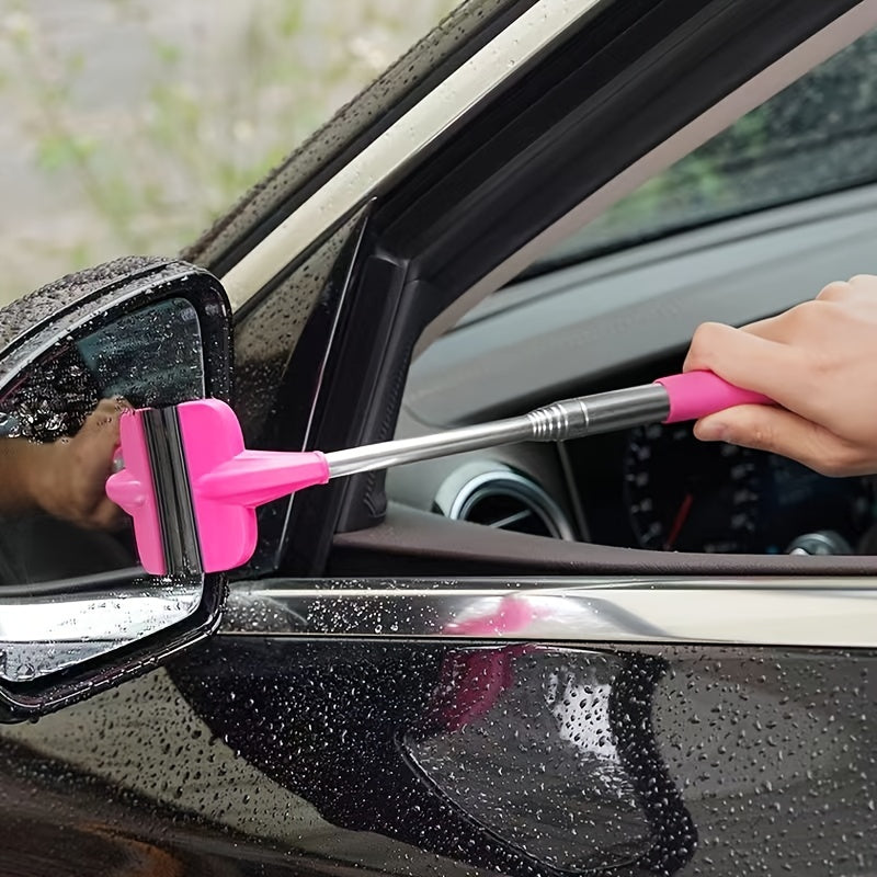 Retractable Wiper for Car, Windows, Glass - Portable 2in1 Cleaning Tool
