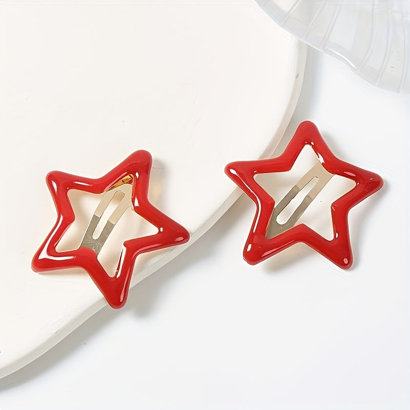 10pcs Pentagram Hair Clip for Girls