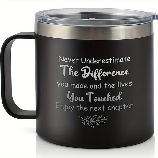 Stainless Steel Water Cup 414ml 14oz Leakproof Insulated Coffee Cup