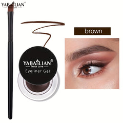 Waterproof Gel Eyeliner Cream with Brush - Smudge Proof