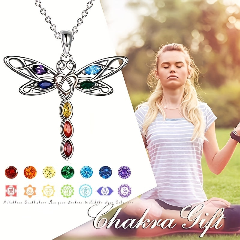 7 Chakra Necklace Pendant Yoga Healing Stone Necklace Energy Balance Jewelry